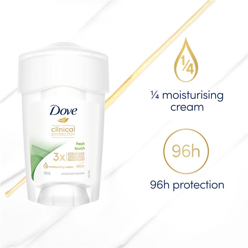 Dove for Women Clinical Protection Antiperspirant Deodorant Fresh Touch Cream 45ml