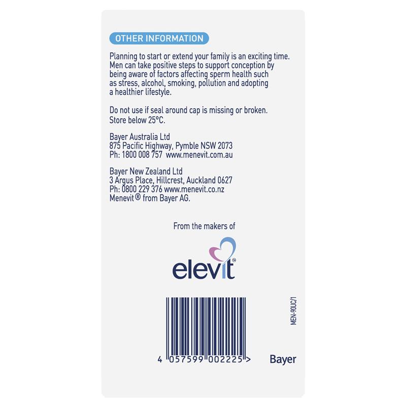 Menevit Pre-Conception Sperm Health Capsules 90 Pack