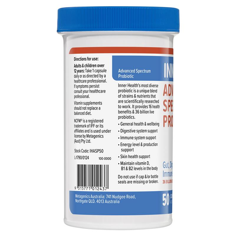 Inner Health Advanced Spectrum Probiotic 50 Capsules
