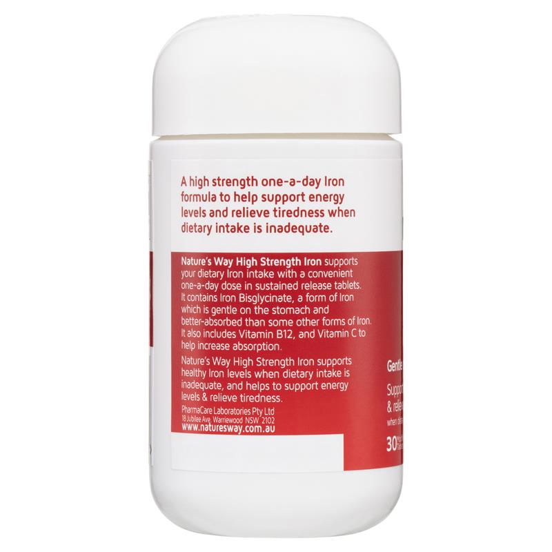 Nature's Way High Strength Iron 30 Viên