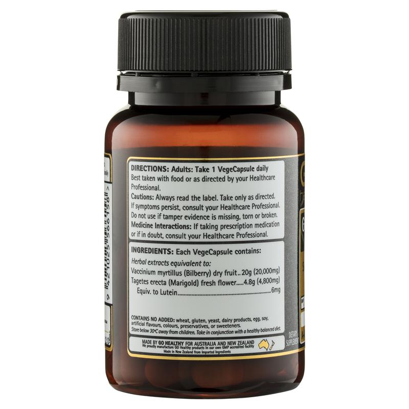 GO Healthy Bilberry 20000mg 30 Vege Capsules