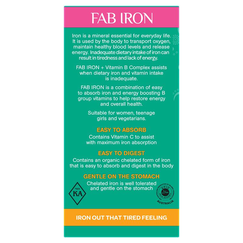 Fab Iron + Vitamin B Complex 60 Viên
