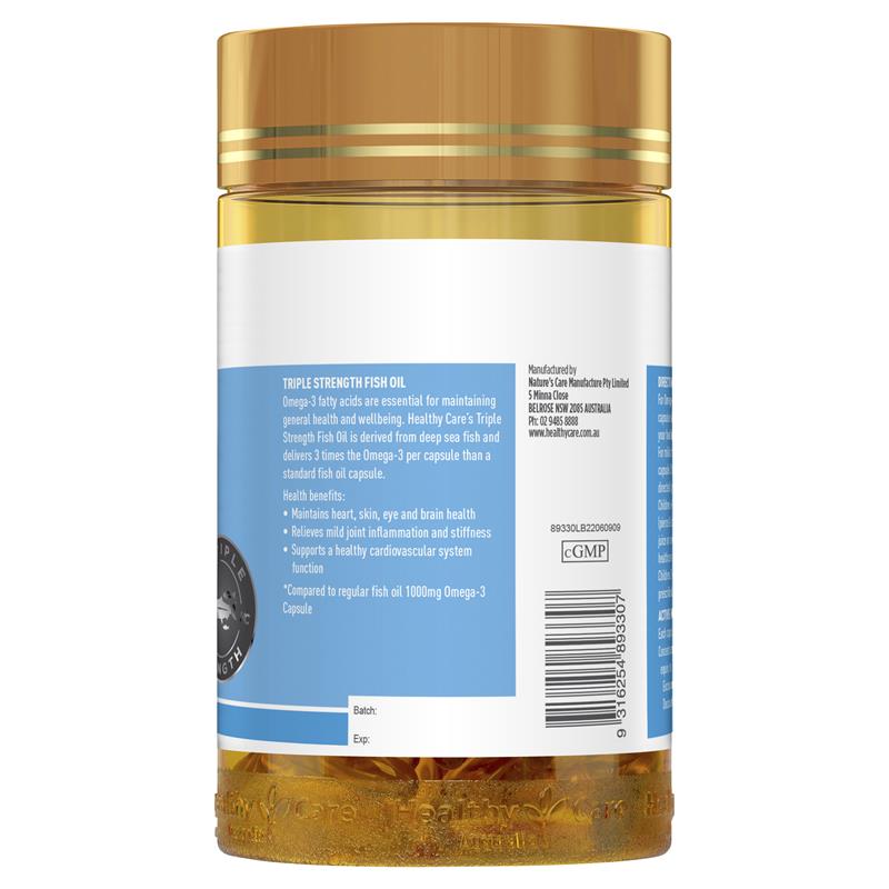 Dầu cá Healthy Care Triple Strength 150 viên nang