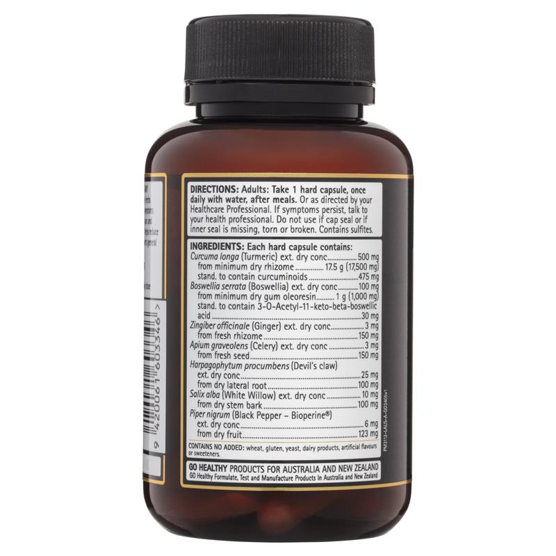 Go Healthy Turmeric Joint Pain Relief 1 A Day 60 Vege Capsules