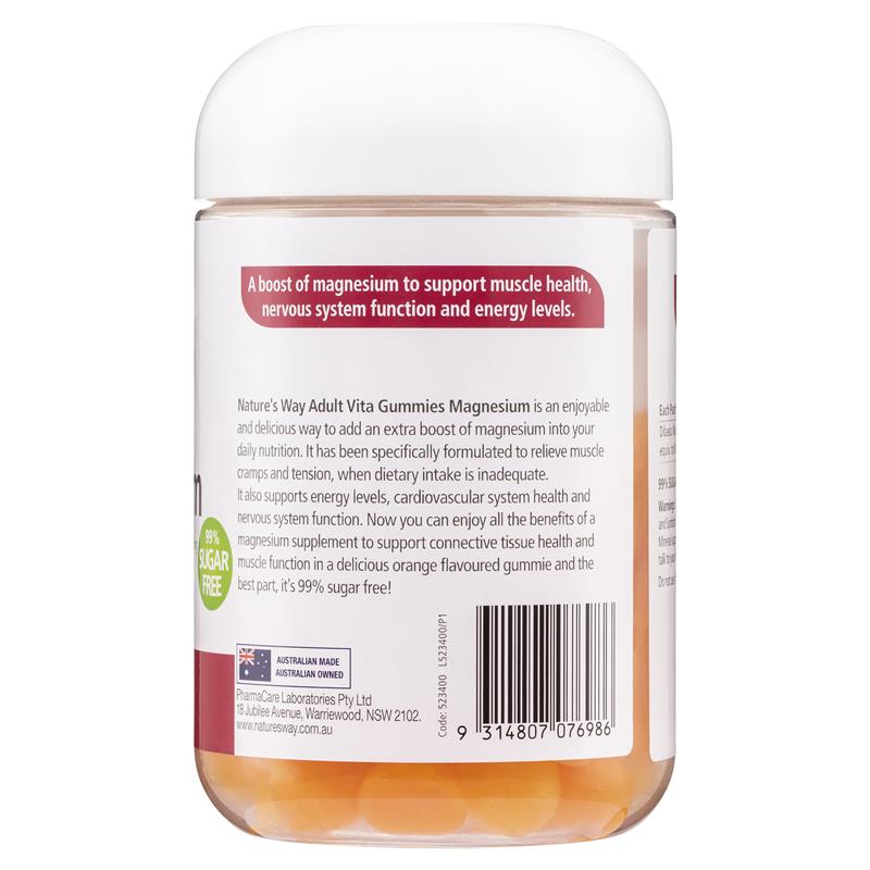 Kẹo dẻo bổ sung Magiê Nature's Way Adult Vita Gummies 80 viên