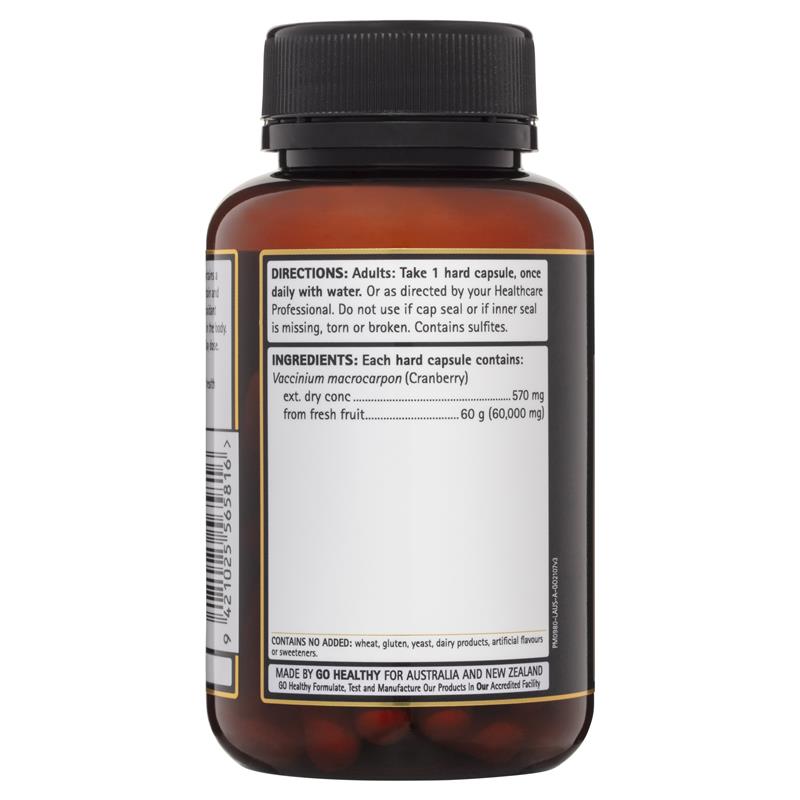 GO Healthy Cranberry 60000 60 Vege Capsules