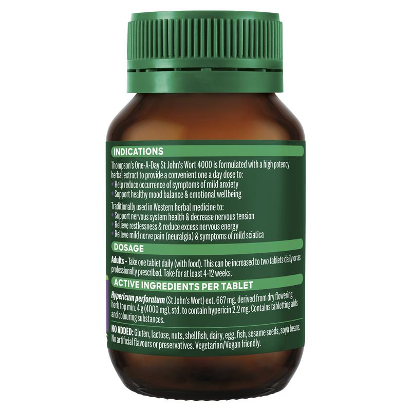 Thompson's One-A-Day St. John's Wort 4000mg 60 Tablets