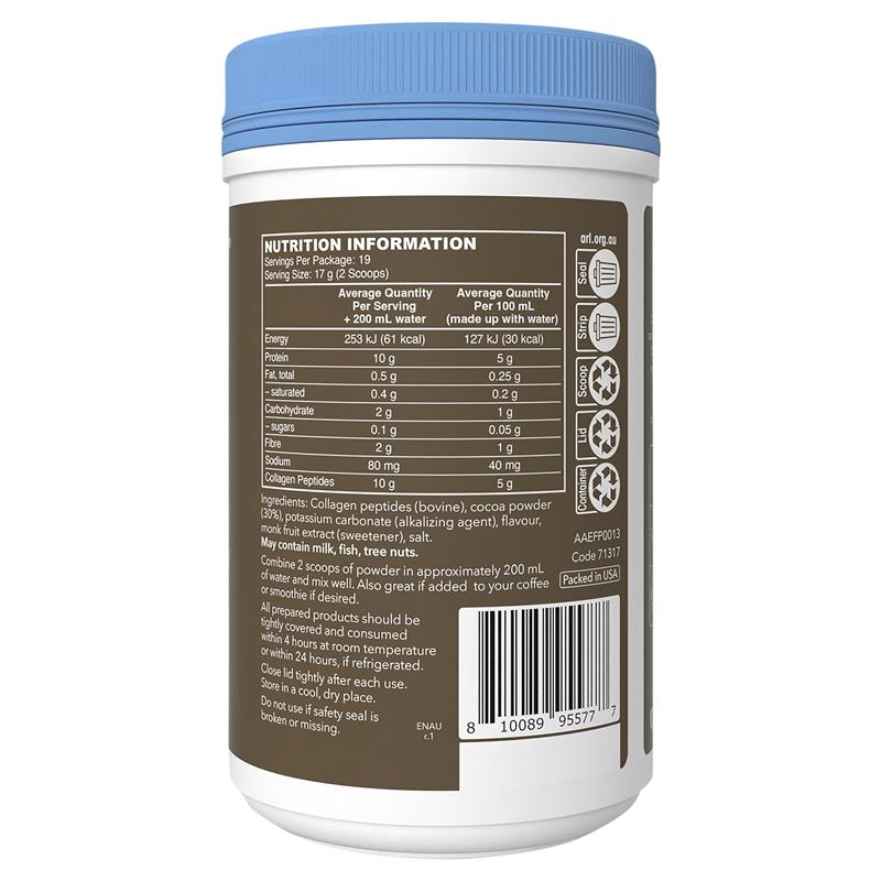 Bột Collagen Peptides Vital Proteins Chocolate 329g