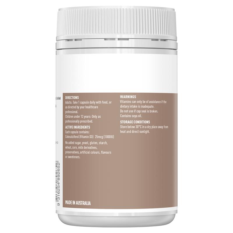 Healthy Care 维生素 D3 1000IU 250 粒软胶囊