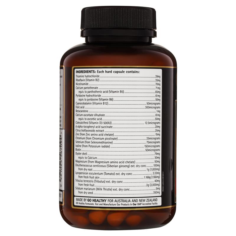 Go Healthy Mens Multi 1-A-Day 120 Vege Capsules Exclusive Size