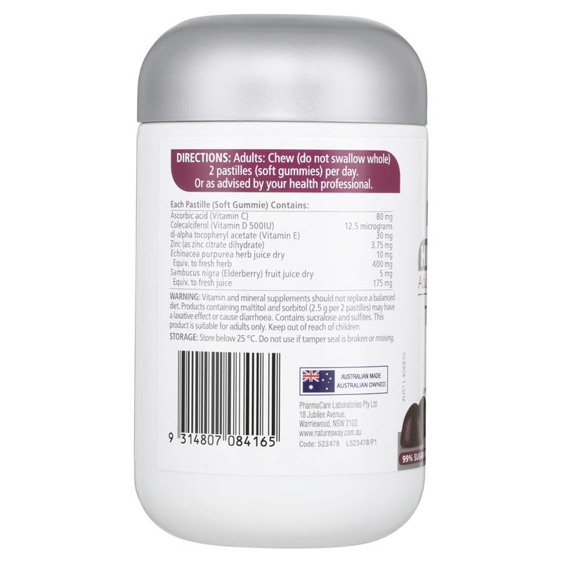 Kẹo dẻo Nature's Way Adult Vita Gummies tăng cường hệ miễn dịch gấp 3 lần, 50 viên