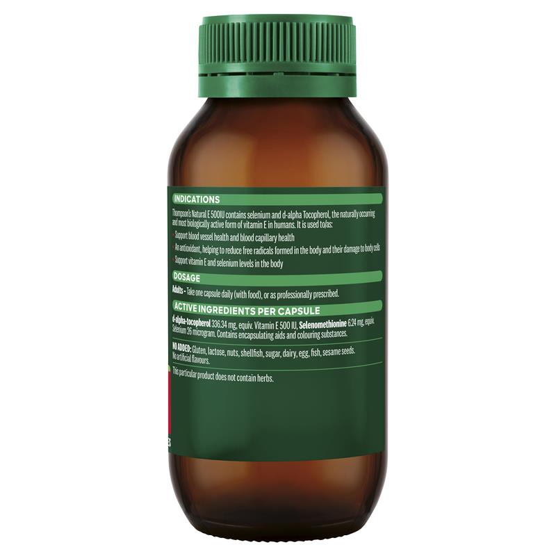 Thompson's Natural E 500IU 100 Capsules