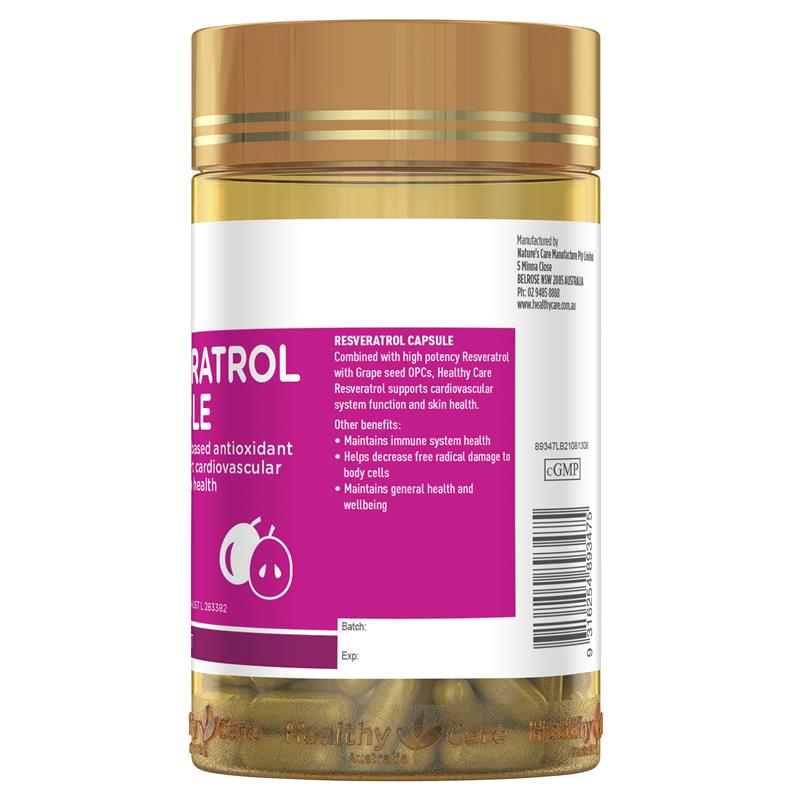 Healthy Care Resveratrol 180 viên nang