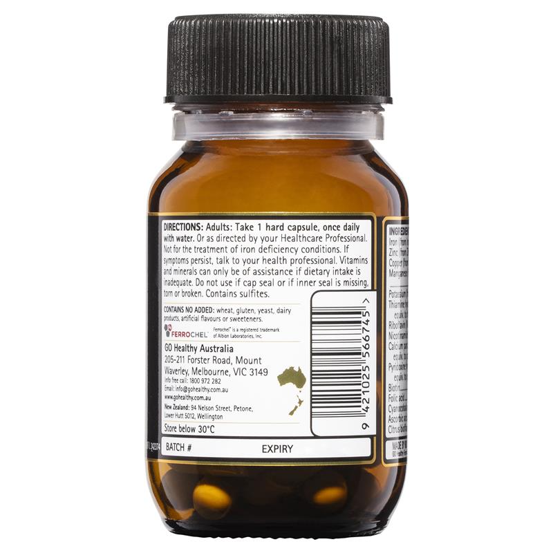 GO Healthy Go Iron 1 A Day 30 Vege Capsules