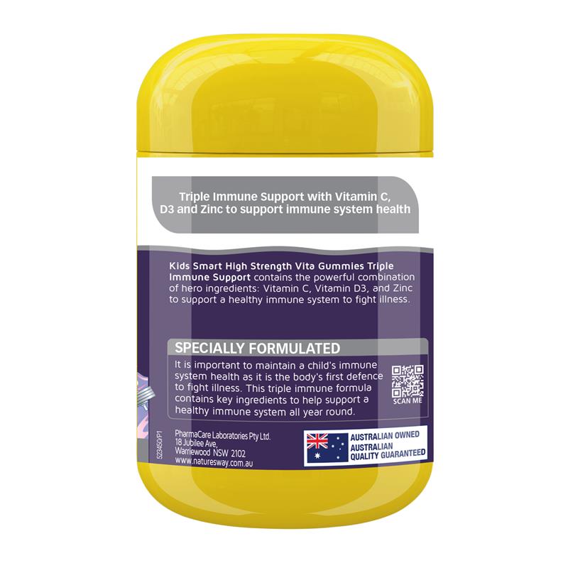 Kẹo dẻo Nature's Way Kids Smart Vita Gummies tăng cường hệ miễn dịch gấp 3 lần, 50 viên