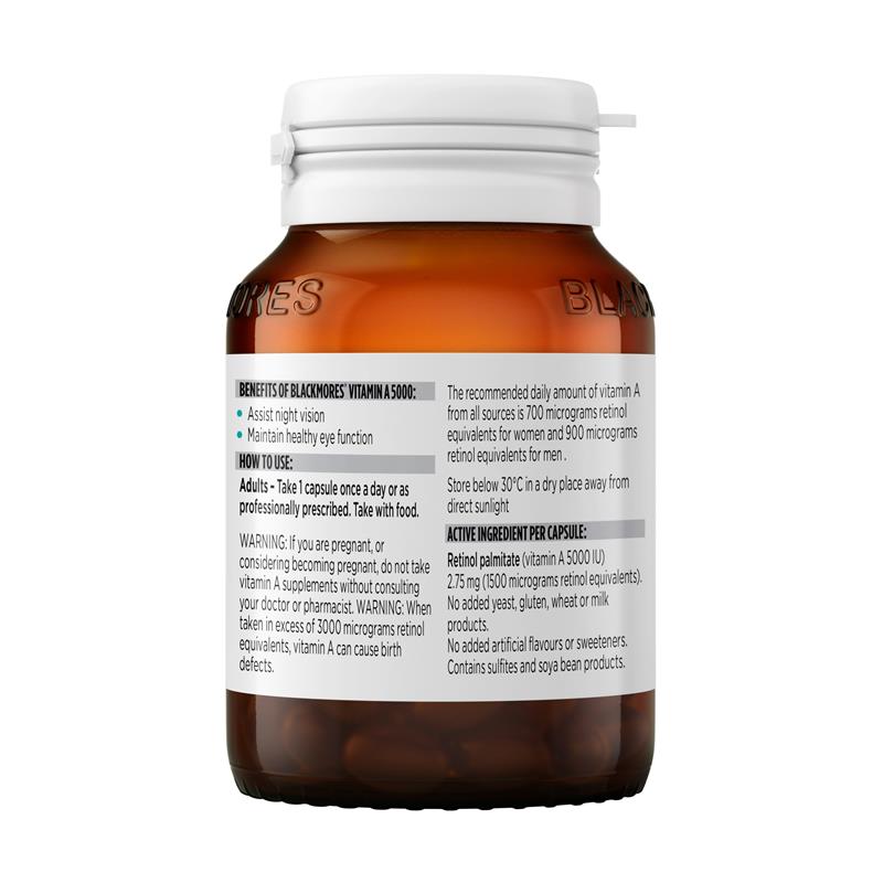 Viên uống bổ mắt Blackmores Vitamin A 5000IU 150 viên