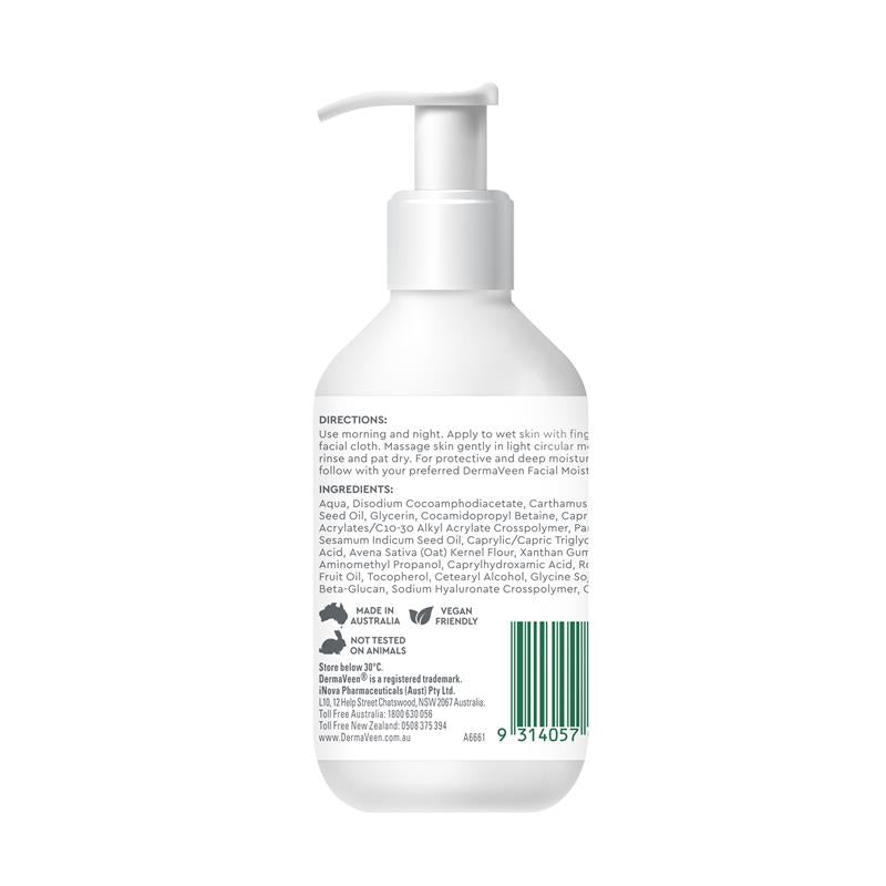 Sữa rửa mặt siêu cấp ẩm DermaVeen Face 200ml