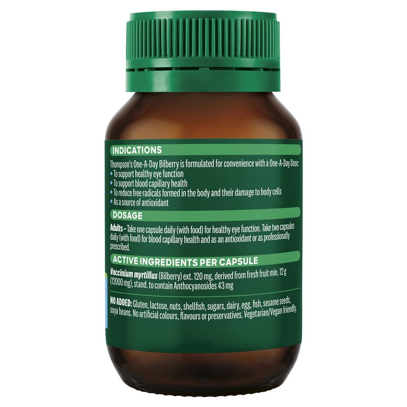 Thompson's One-A-Day Bilberry 12000mg 60 Capsules