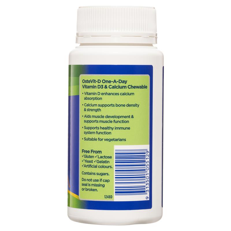 OsteVit-D Vitamin D3 & Calcium Chewable One-a-Day 60 Tablets