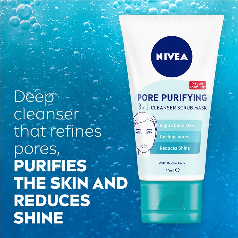 NIVEA Daily Essentials 3-in-1 Face Wash Cleanser 150ml