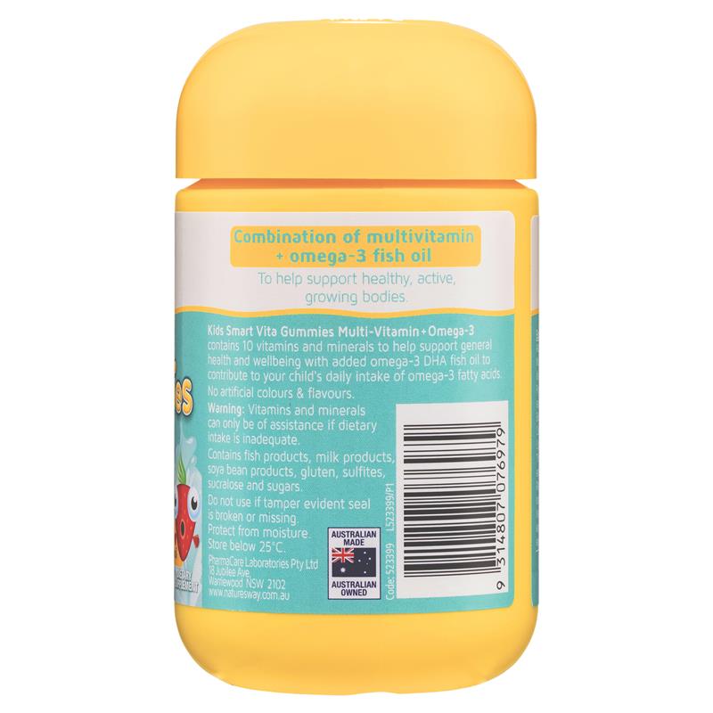 Kẹo dẻo Nature's Way Kids Smart Vita Gummies Multi + Omega 50 dạng viên