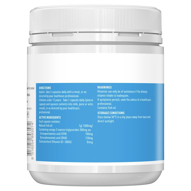 Healthy Care 鱼油+维生素D 200粒胶囊