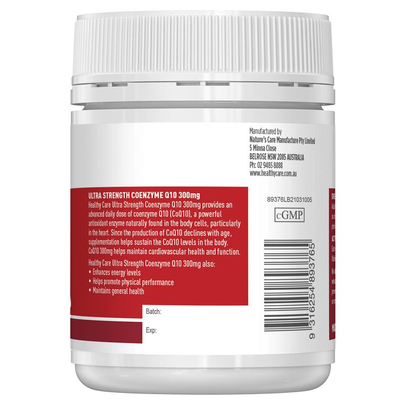 Healthy Care Ultra Strength CoQ10 300mg 60 viên nang
