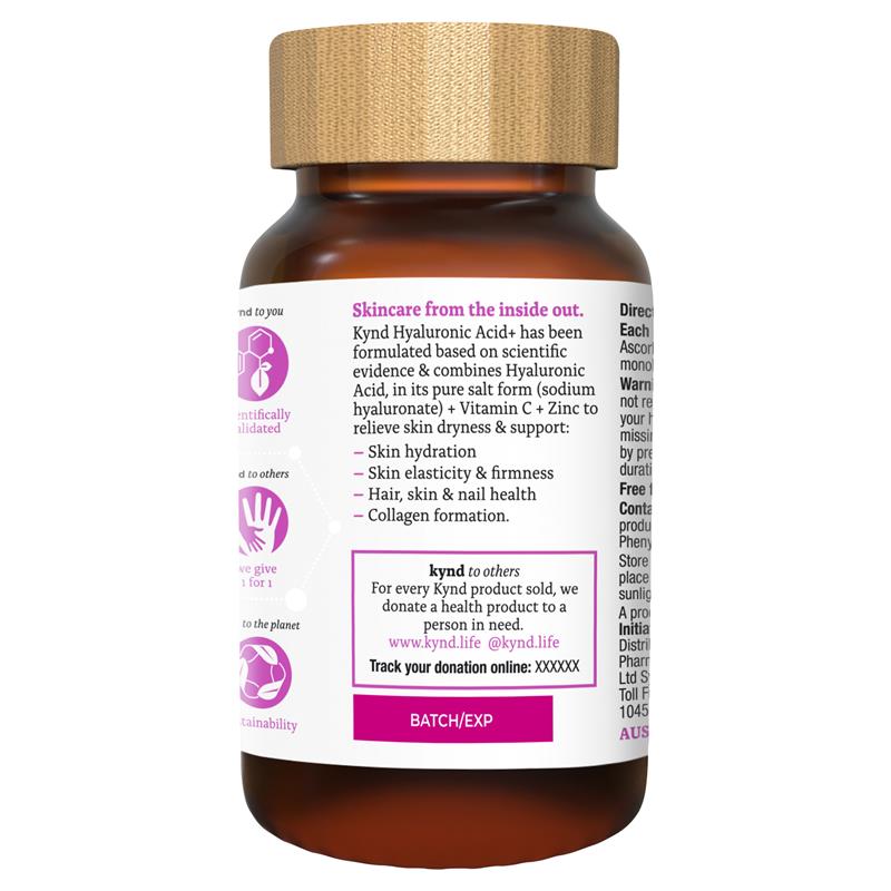 Kynd Hyaluronic Acid+ 30 Capsules