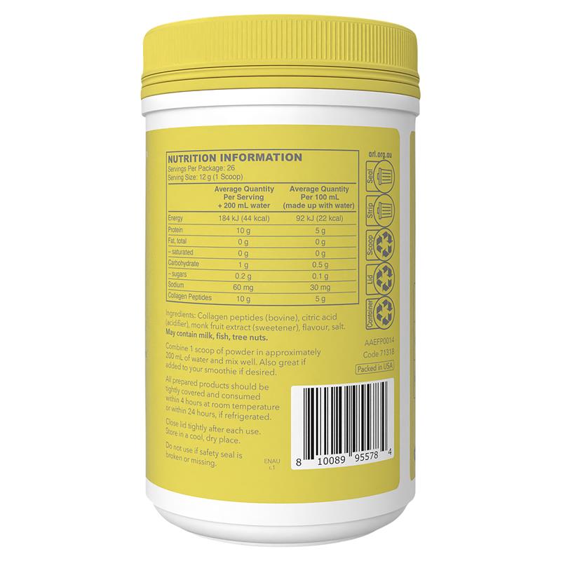 Bột Collagen Peptides Vital Proteins Hương Chanh 313g