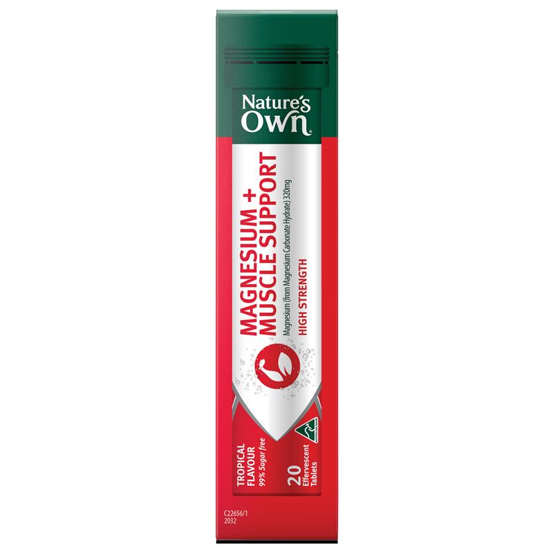 Viên sủi bổ sung Magiê + Hỗ trợ cơ bắp Nature's Own 60 viên