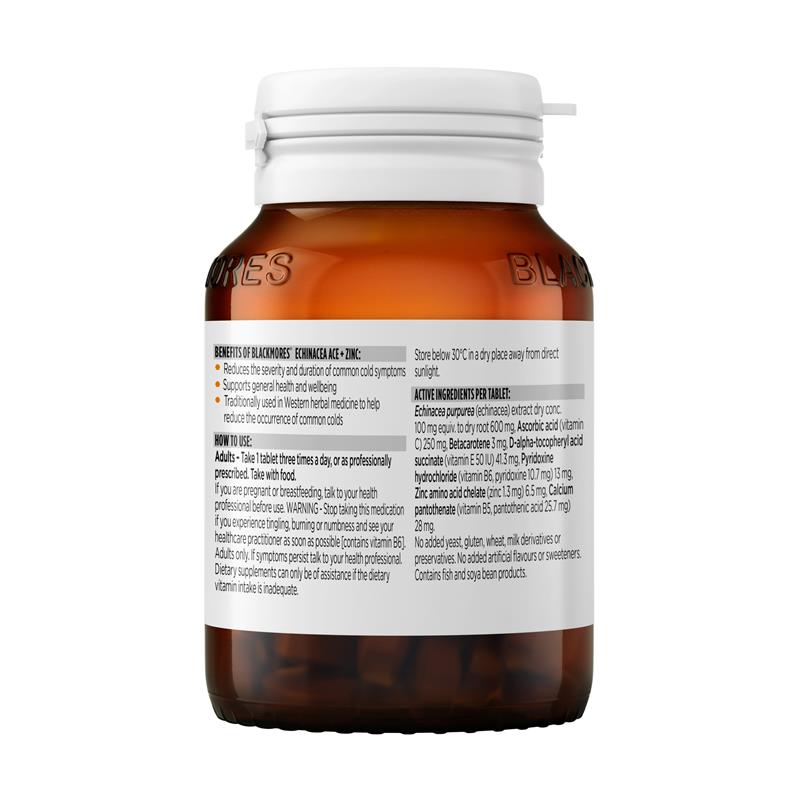 Blackmores Echinacea ACE + Zinc Vitamin C hỗ trợ miễn dịch 60 viên
