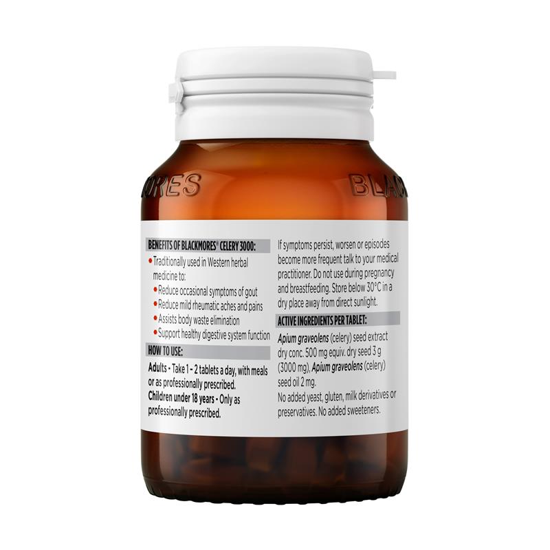 Blackmores Celery 3000mg Mild Ache Relief 50 Tablets