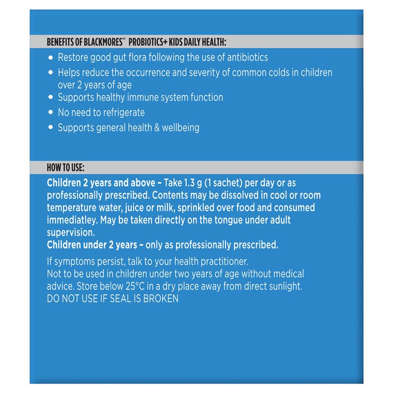 Blackmores Probiotics+ Kids Daily Health Powder 30 Sachets
