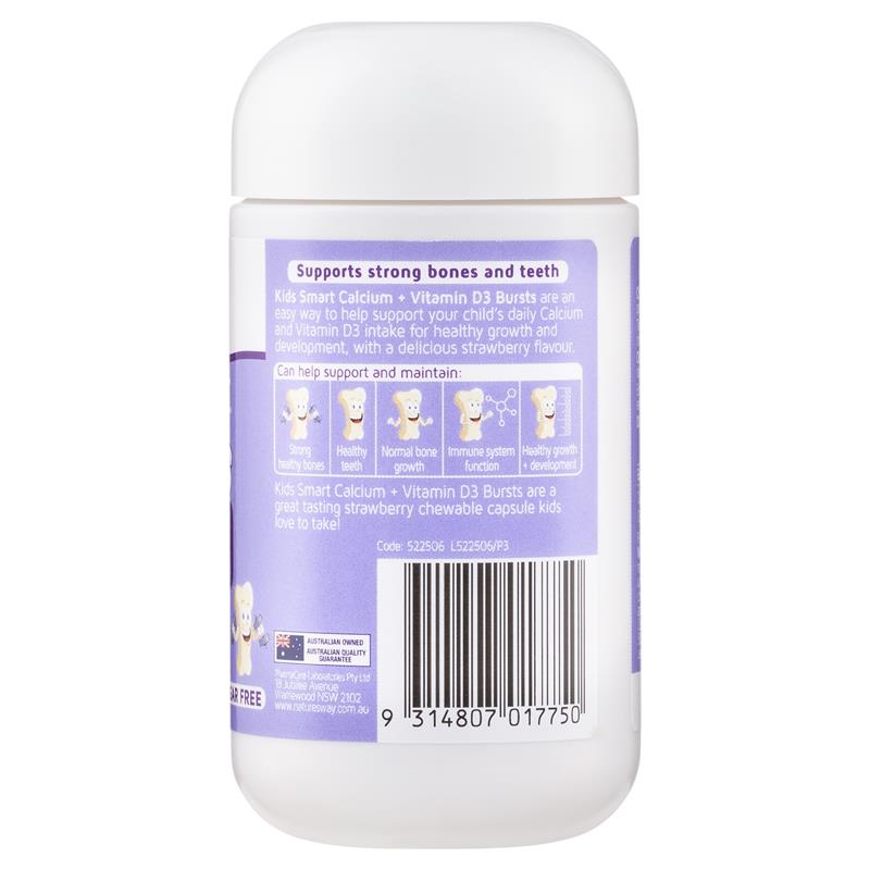 Nature's Way Kids Smart Calcium + Vitamin D 50 viên nang nhai