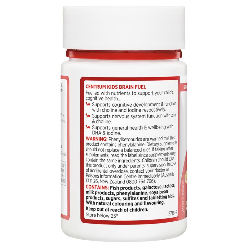 Centrum Kids Brain Fuel 50 Chewable Tablets