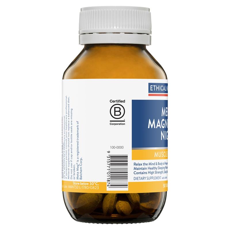 Viên uống bổ sung Magiê Ethical Nutrients Mega Magnesium Night 50 viên