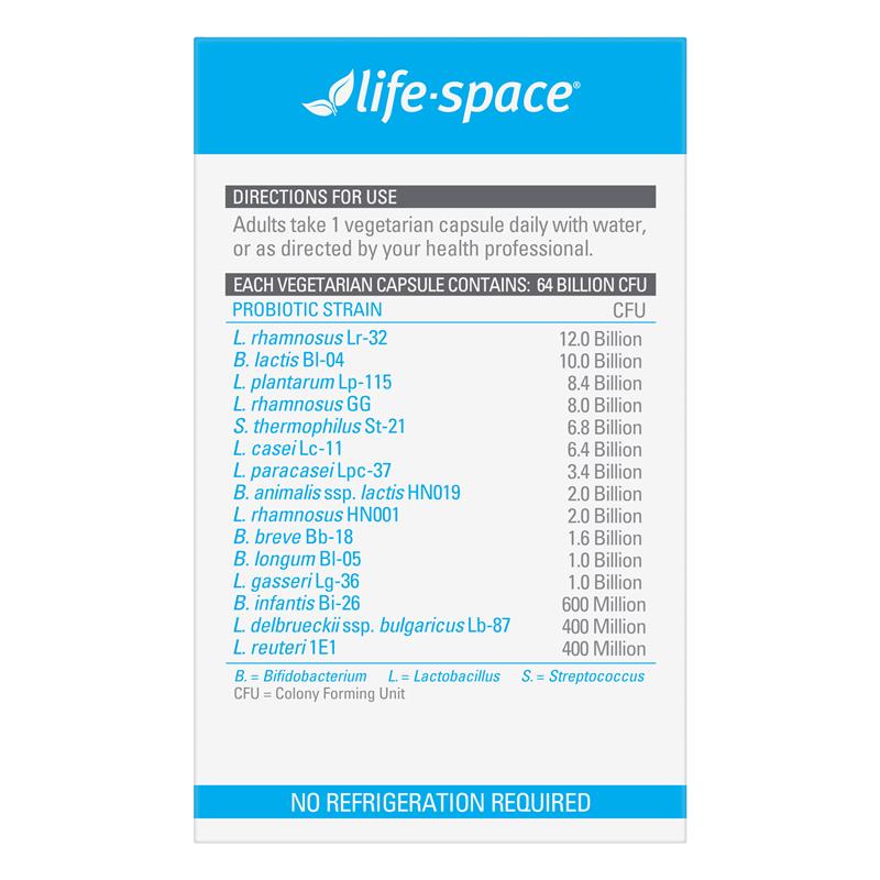 Life-Space 双倍强度益生菌 60 粒胶囊 独家尺寸