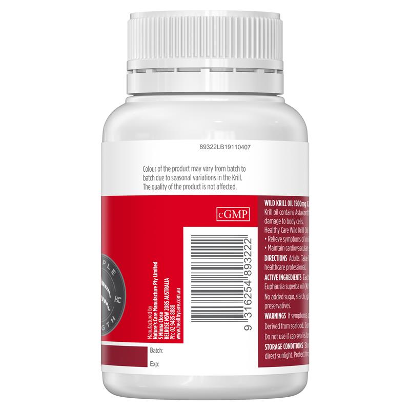 Healthy Care Wild Krill 1500mg 30 viên nang mềm