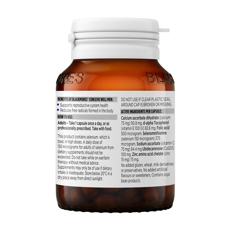 Vitamin hỗ trợ năng lượng cho nam giới Blackmores Conceive Well 28 viên