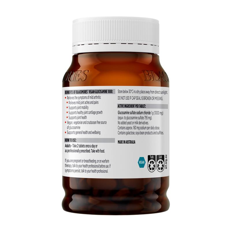 Blackmores 素食葡萄糖胺 100 毫克 关节健康 200 片