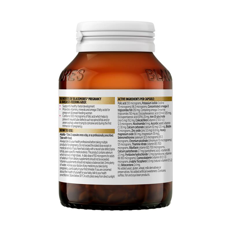Vitamin Blackmores cho bà bầu và cho con bú Gold 60 viên