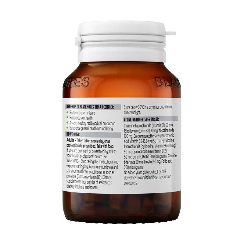 Blackmores Mega B Complex Energy Support Vitamin B12 75 Viên