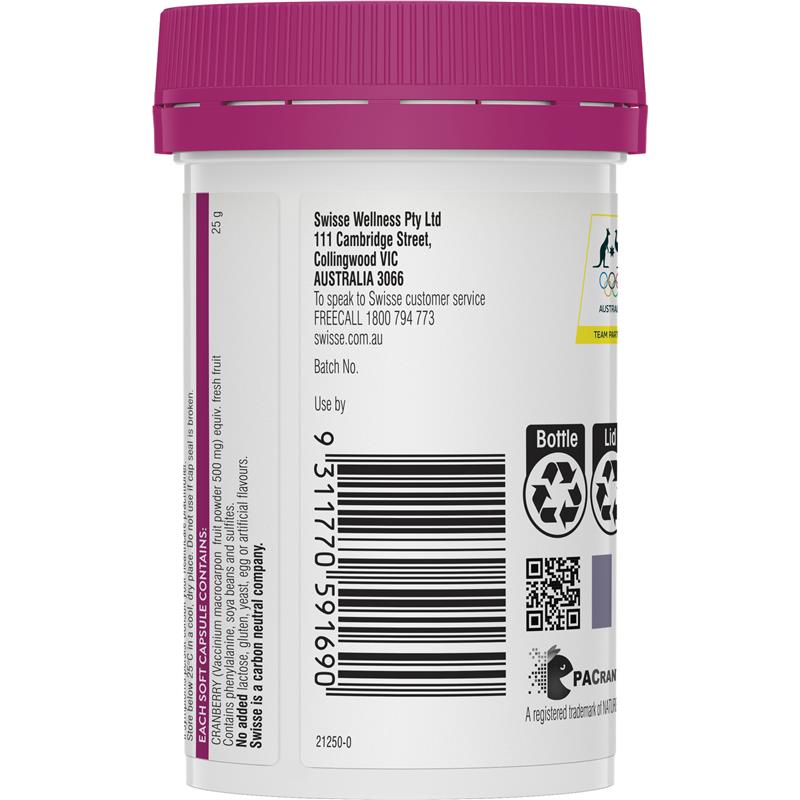 Swisse Ultiboost 高强度蔓越莓 25000 毫克 30 粒胶囊