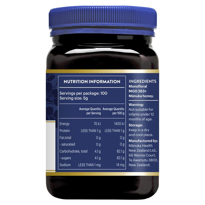 Manuka Health MGO263+ UMF10 Manuka Honey 500g