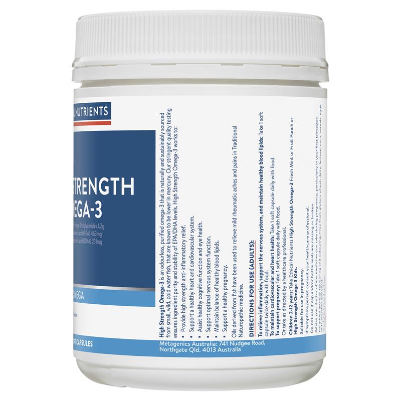 Viên nang Omega-3 cường độ cao Ethical Nutrients 220 viên