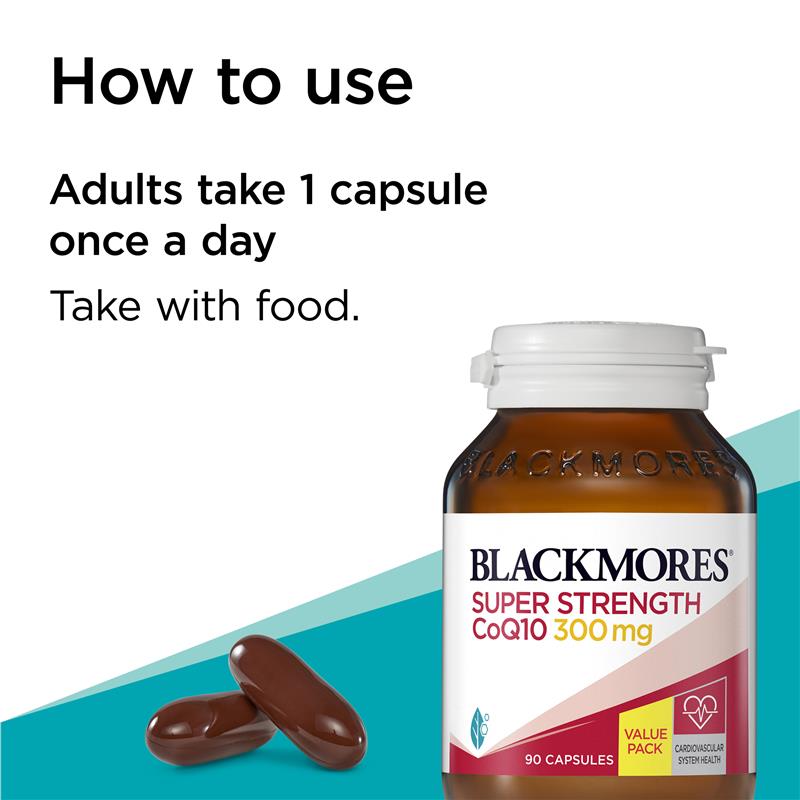 Blackmores Super Strength CoQ10 300mg Vitamin cho sức khỏe tim mạch 90 viên