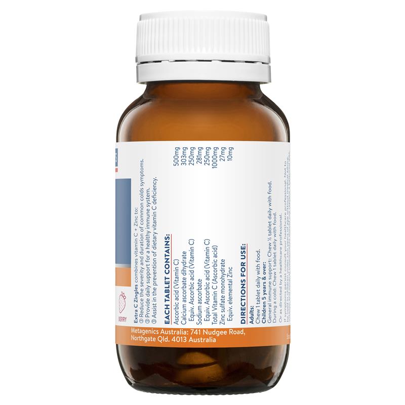 Viên uống bổ sung vitamin Ethical Nutrients Extra C Zingles Berry 50 viên