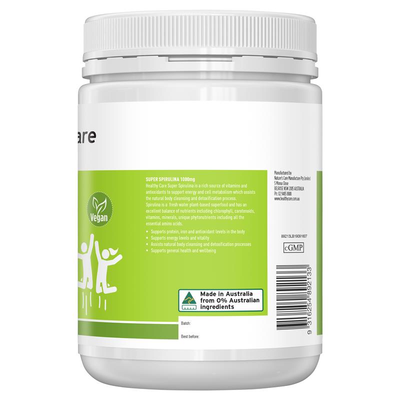 Viên tảo xoắn Healthy Care Super Spirulina 400
