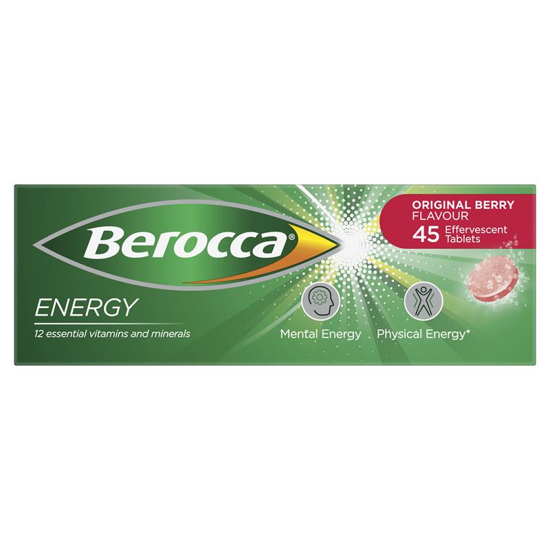 Berocca Energy Original Berry 45 Effervescent Tablets