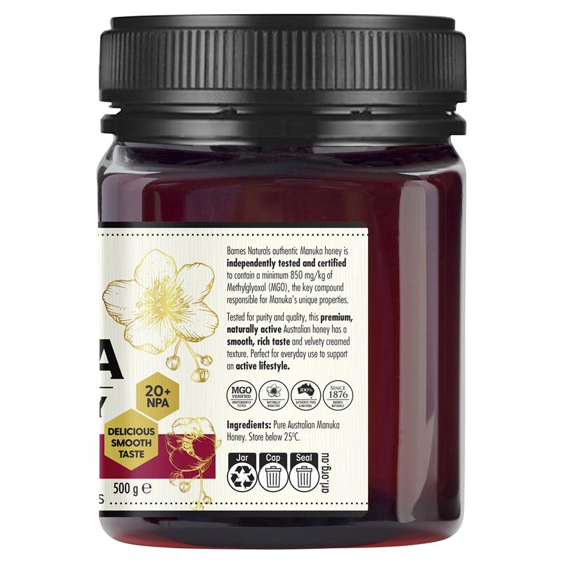Barnes Naturals 澳大利亚麦卢卡蜂蜜 MGO 850+ 500克